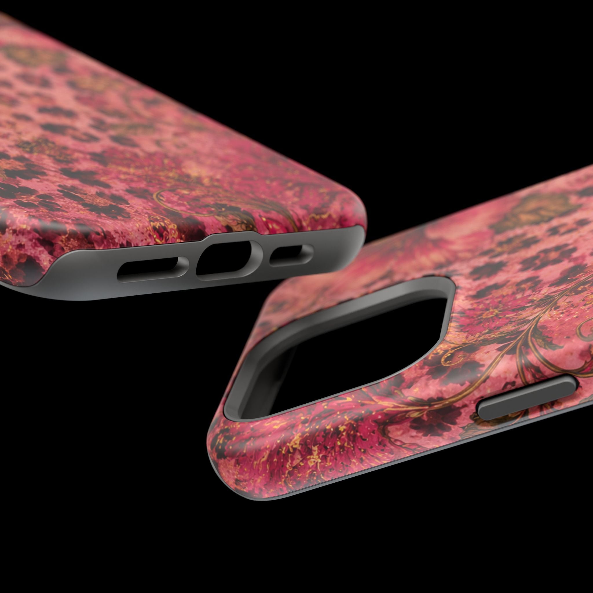 Floral Vintage Rose Magnetic Impact-Resistant Phone Case