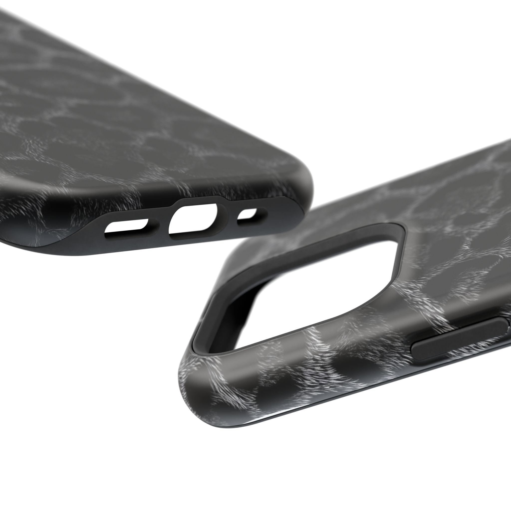 Black Leopard Print Magnetic Impact-Resistant Phone Case