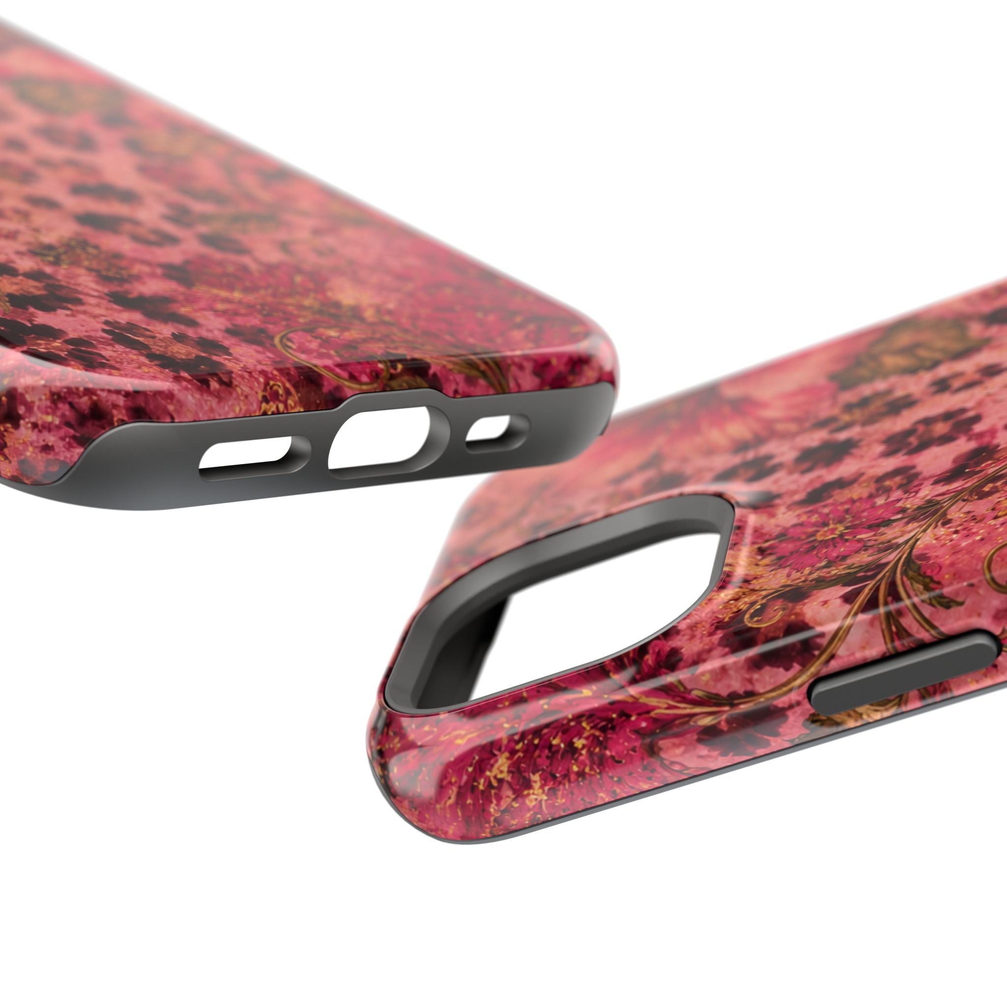 Floral Vintage Rose Magnetic Impact-Resistant Phone Case