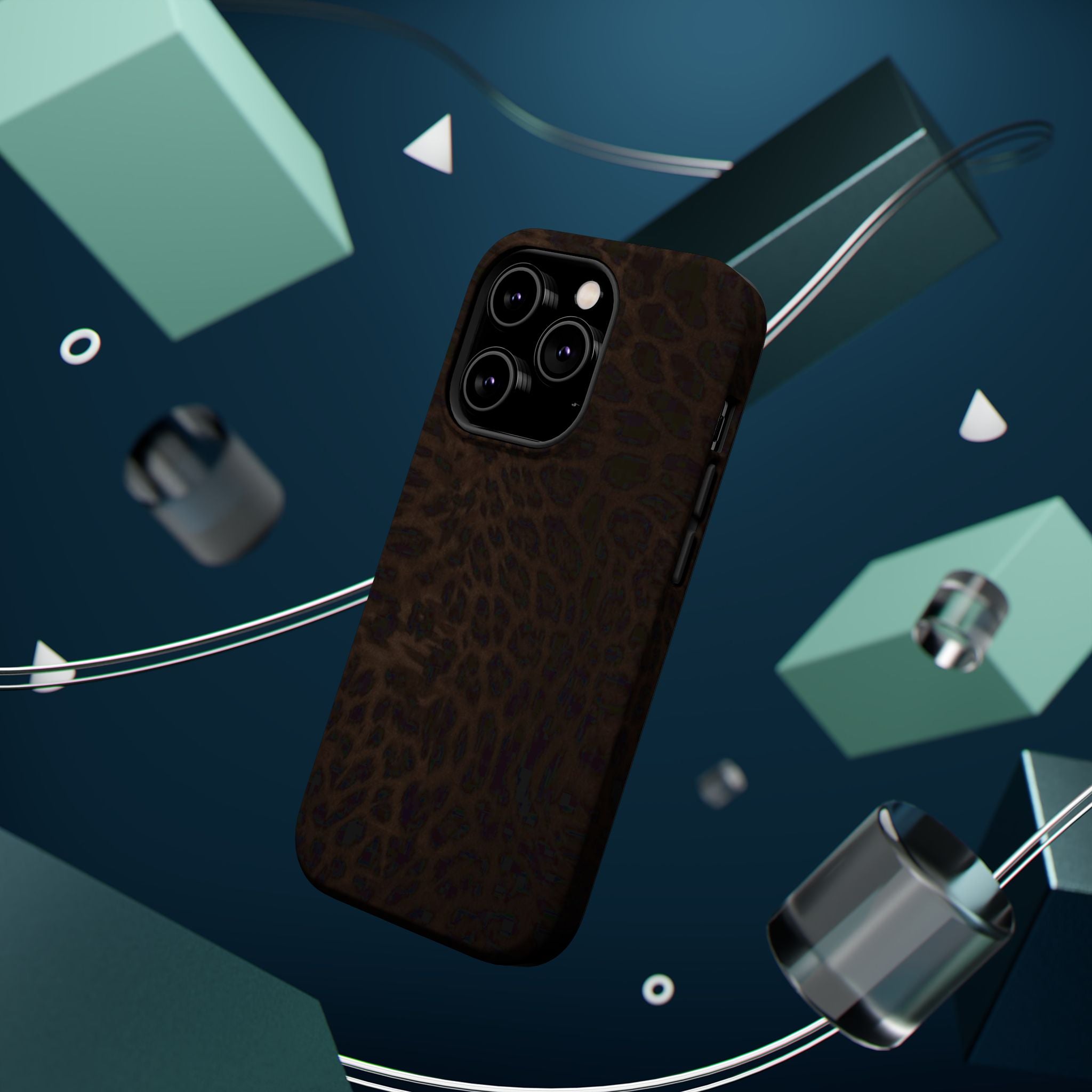 Leopard Print Magnetic Impact Phone Case — Shockproof Magnetic iPhone Cover