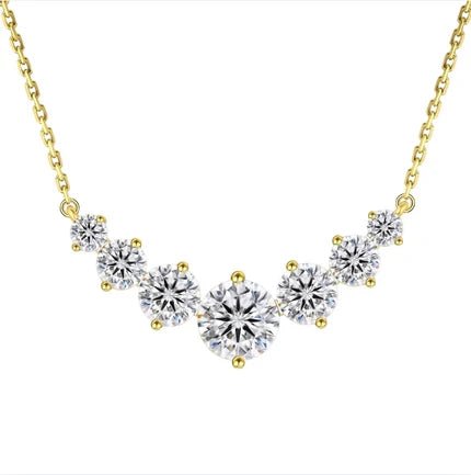 925 Sterling Silver Heart Moissanite Necklace | THE VVS | - VAEL