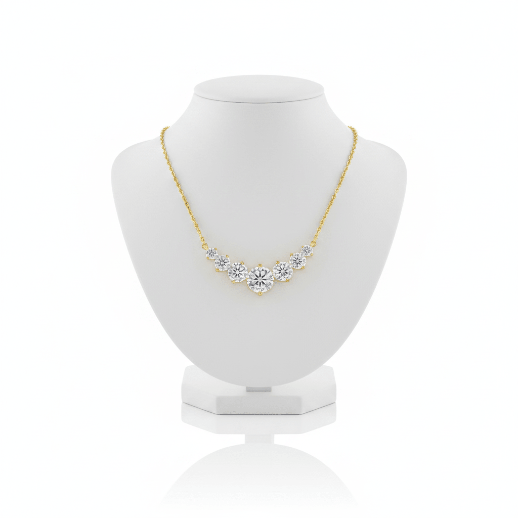 925 Sterling Silver Heart Moissanite Necklace | THE VVS | - VAEL