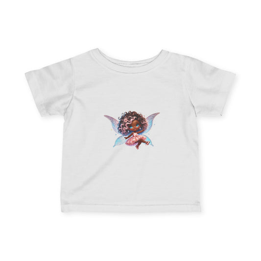 Little Blue Wing Fairy Infant Tee | Whimsical Baby Graphic Shirt