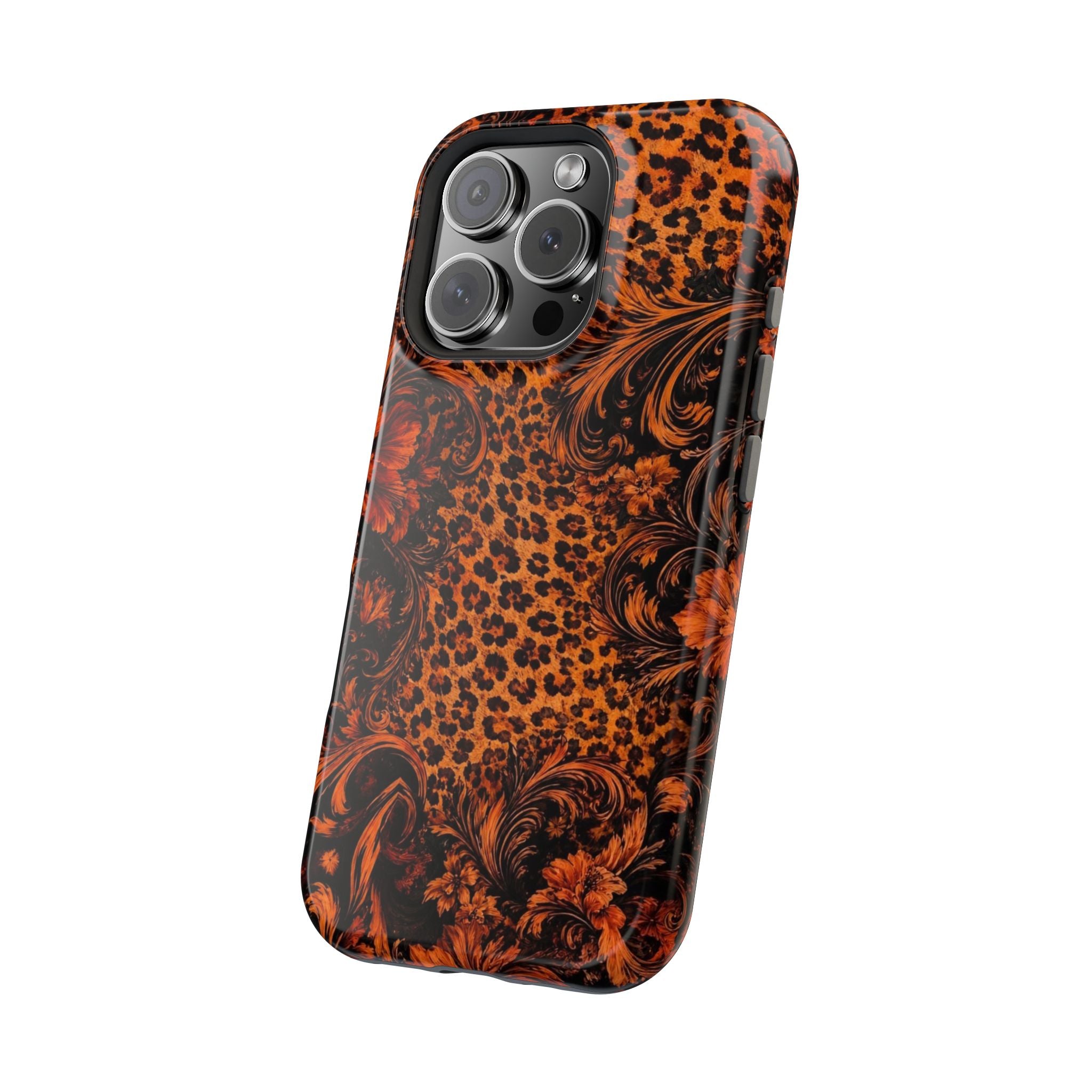 Leopard Baroque Magnetic Phone Case | MagSafe Compatible Shockproof Protective Cover