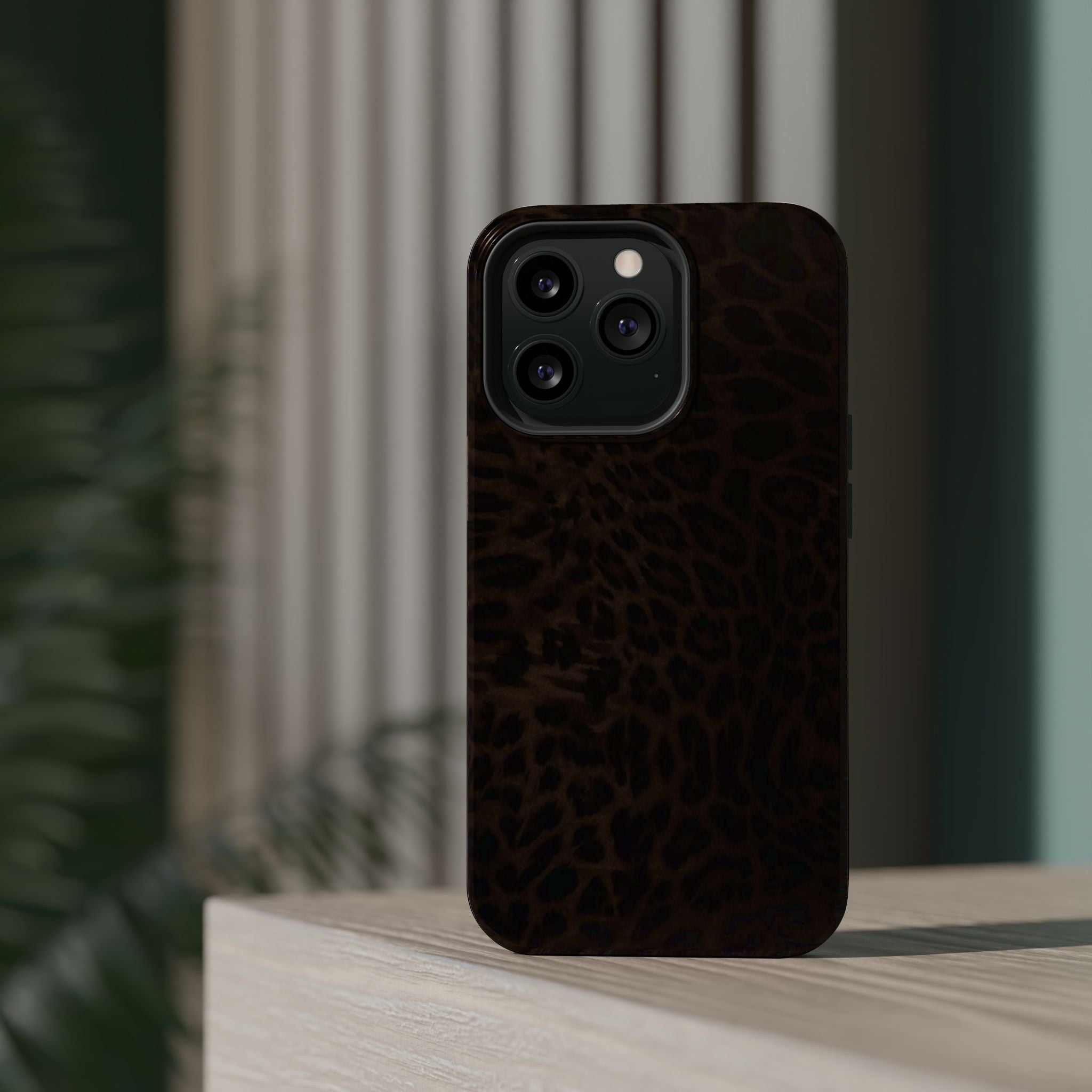 Leopard Print Magnetic Impact Phone Case — Shockproof Magnetic iPhone Cover