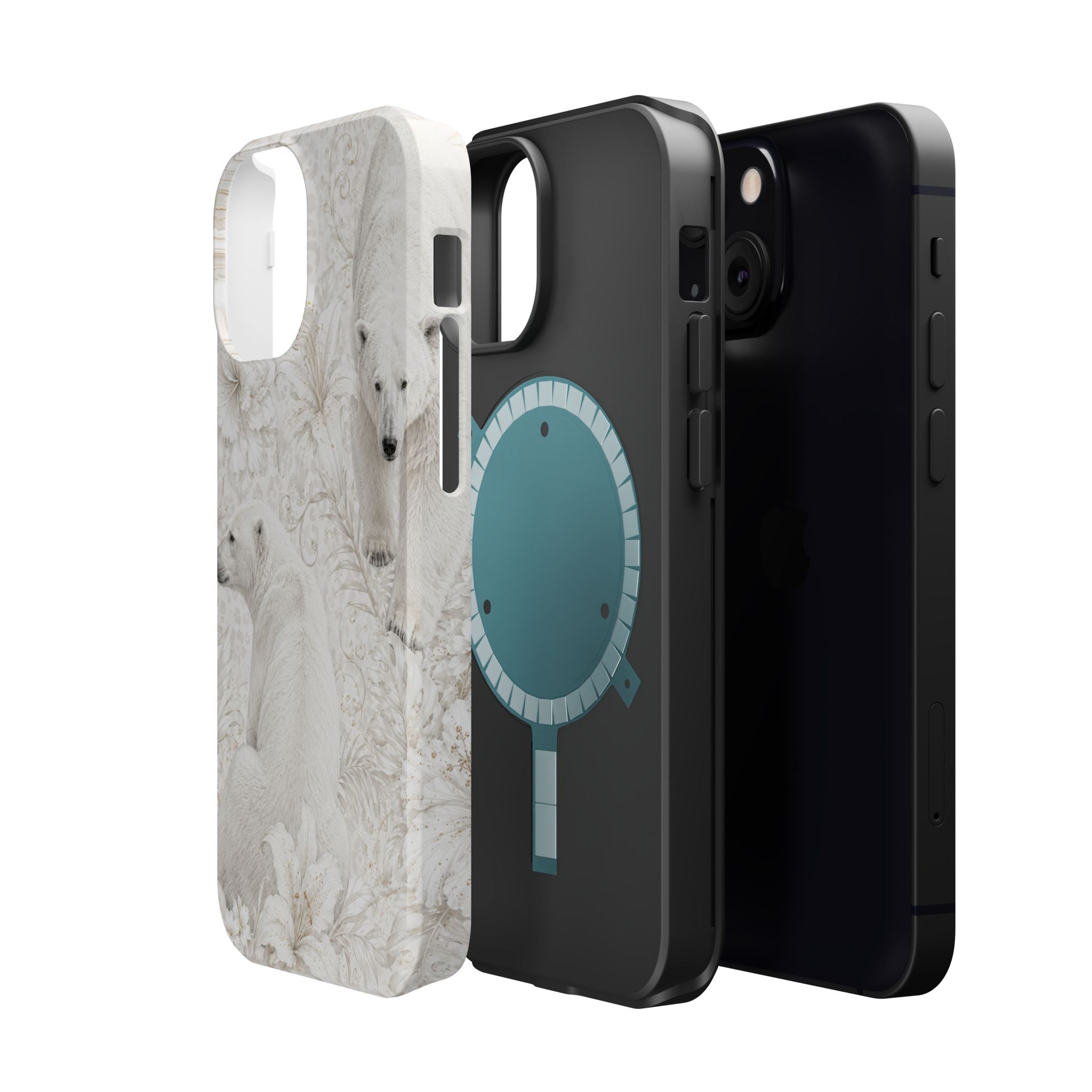 Polar Bear Pattern Magnetic Phone Case | MagSafe Compatible Shockproof Protective Cover