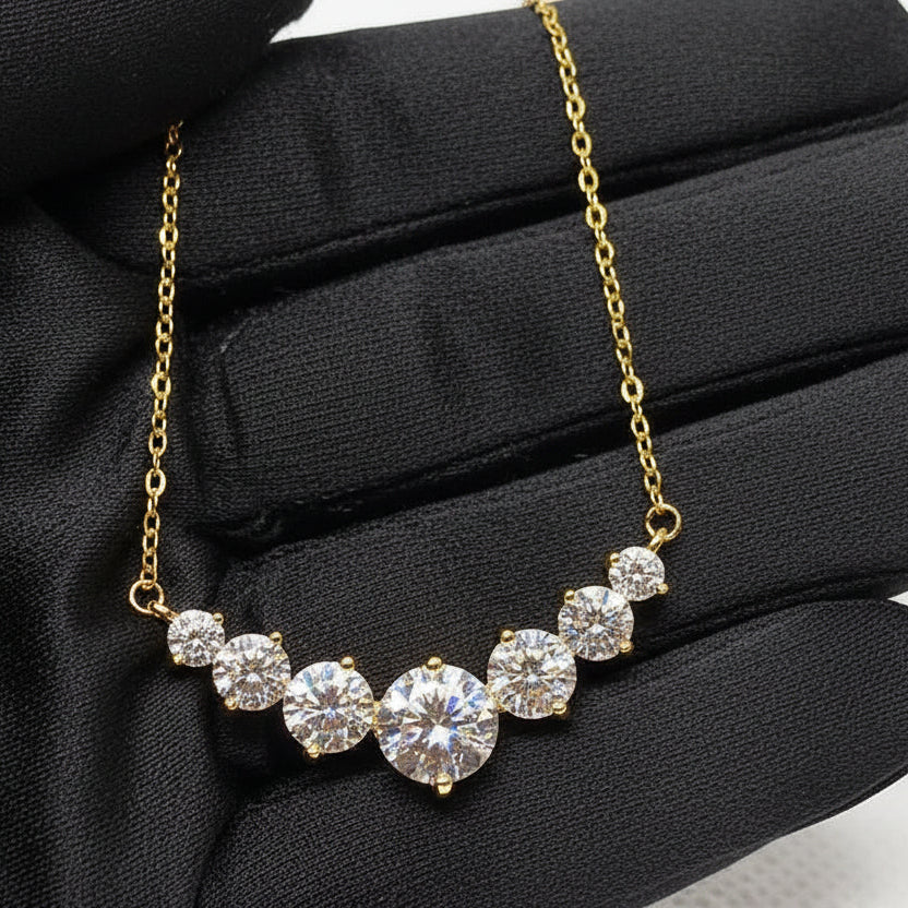The VVS Moissanite — 5.0CT Gold Plated Sterling Silver Necklace by Vael
