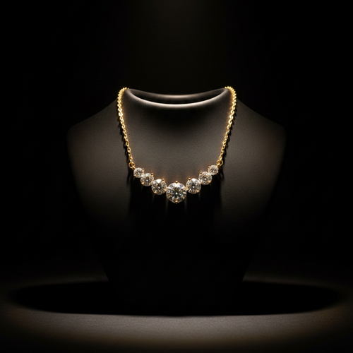 The VVS Moissanite | Gold Plated Sterling Silver Necklace by VAEL