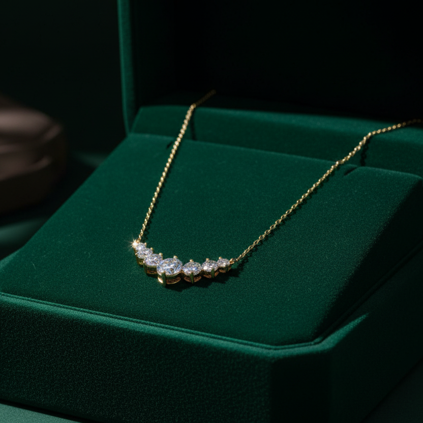 The VVS Moissanite — 5.0CT Gold Plated Sterling Silver Necklace by Vael